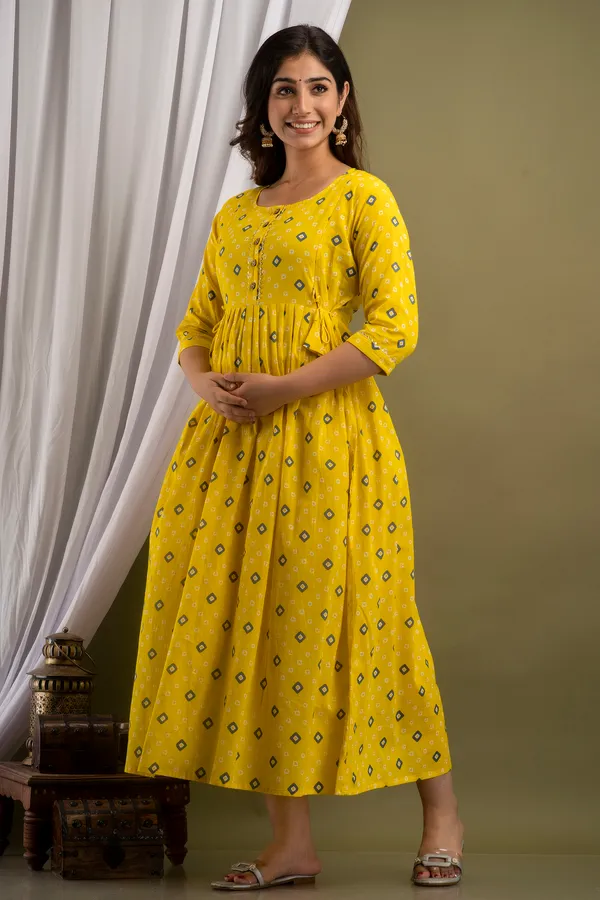 Yellow_Cotton_Maternity_Gown_By_Nevisha_Style