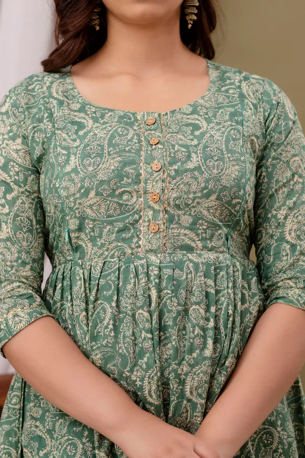 Green_Maternity_And_Feeding_Kurti