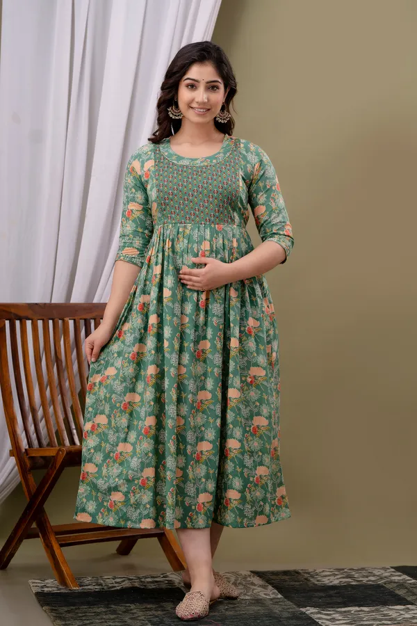 Green_Maternity_And_Feeding_Gown_By_Nevisha_Style