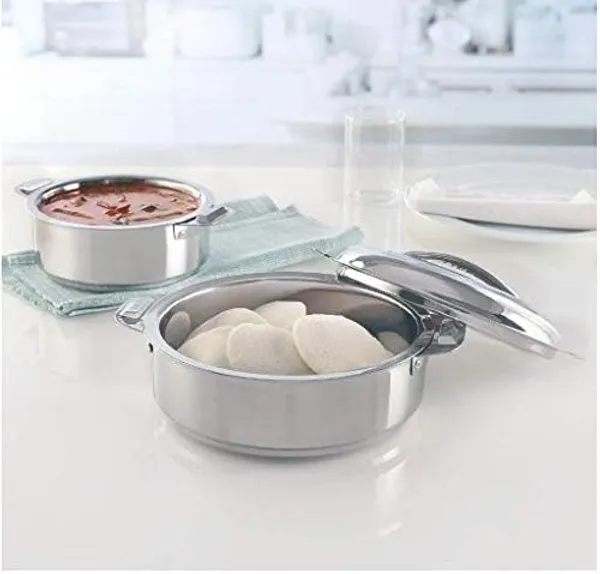 Grey_Stainless_Steel_Insulated_Casserole/Hot_Pot