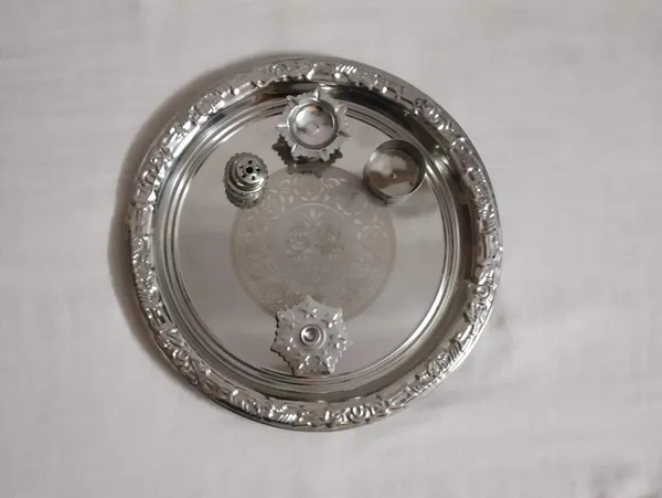 Multi_Silver_Stainless_Steel_Laser_Printed_Puja_Thali_12_Inches_Made_In_India