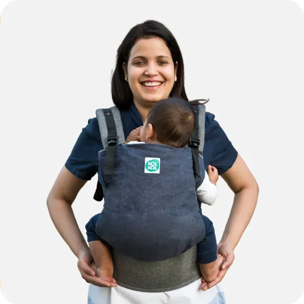 Denim_Blue_Front_&_Back_Compact_Baby_Carrier