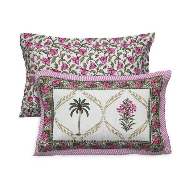 380_TC_King_Size_100%_Cotton_Bedsheet_With_Two_Pillow_Covers_/_handblock_print_bedsheet_-_275_X_275_cm_(King_size)