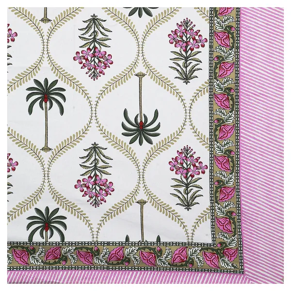 380_TC_King_Size_100%_Cotton_Bedsheet_With_Two_Pillow_Covers_/_handblock_print_bedsheet_-_275_X_275_cm_(King_size)