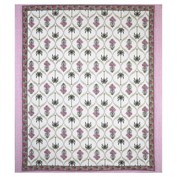 380_TC_King_Size_100%_Cotton_Bedsheet_With_Two_Pillow_Covers_/_handblock_print_bedsheet_-_275_X_275_cm_(King_size)