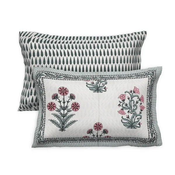 380_TC_King_Size_100%_Cotton_Bedsheet_With_Two_Pillow_Covers_/_handblock_print_bedsheet_-_275_X_275_cm_(King_size)