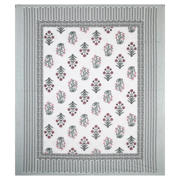 380_TC_King_Size_100%_Cotton_Bedsheet_With_Two_Pillow_Covers_/_handblock_print_bedsheet_-_275_X_275_cm_(King_size)