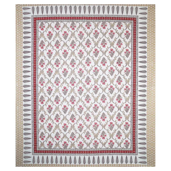 380_TC_King_Size_100%_Cotton_Bedsheet_With_Two_Pillow_Covers_/_handblock_print_bedsheet_-_275_X_275_cm_(King_size)