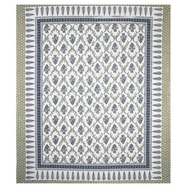 380_TC_King_Size_100%_Cotton_Bedsheet_With_Two_Pillow_Covers_/_handblock_print_bedsheet_-_275_X_275_cm_(King_size)