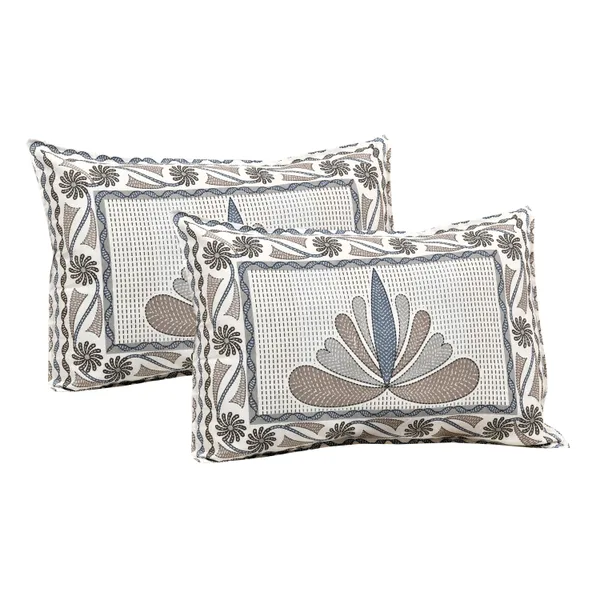 320_TC_katha_patchwork_design_King_Size_Premium_Cotton_Bedsheet_With_Two_Pillow_Covers_-_275_X_275_cm_(King_size)