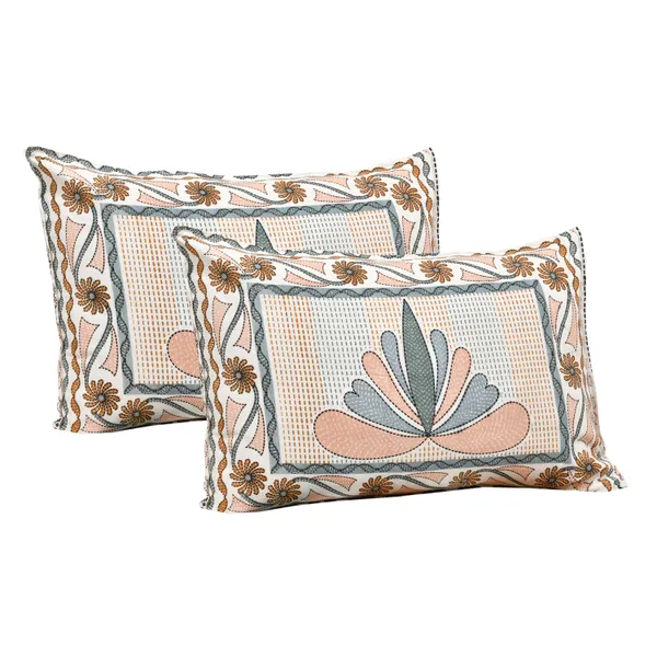 320_TC_katha_patchwork_design_King_Size_Premium_Cotton_Bedsheet_With_Two_Pillow_Covers_-_275_X_275_cm_(King_size)