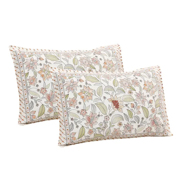 320_TC_katha_patchwork_design_King_Size_Premium_Cotton_Bedsheet_With_Two_Pillow_Covers_-_275_X_275_cm_(King_size)