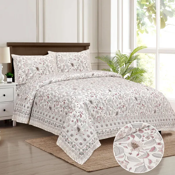 320_TC_katha_patchwork_design_King_Size_Premium_Cotton_Bedsheet_With_Two_Pillow_Covers_-_275_X_275_cm_(King_size)