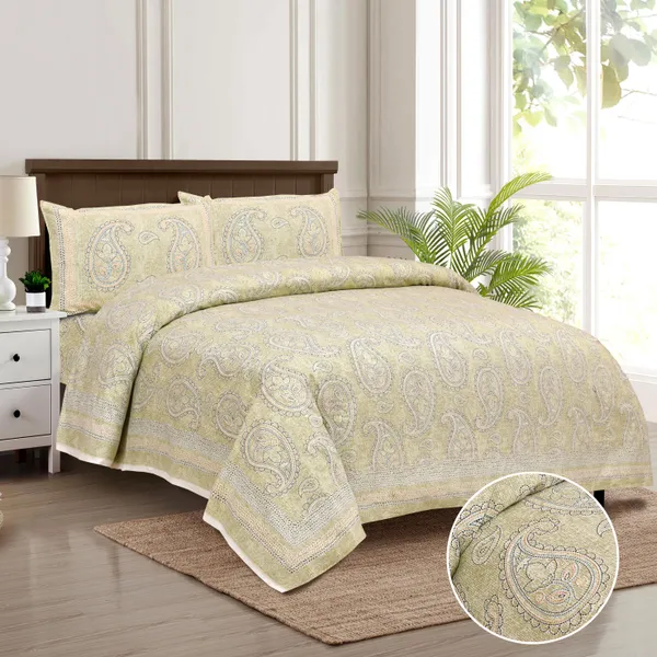 320_TC_katha_patchwork_design_King_Size_Premium_Cotton_Bedsheet_With_Two_Pillow_Covers_-_275_X_275_cm_(King_size)