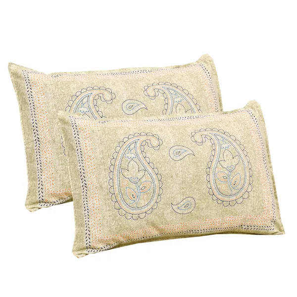 320_TC_katha_patchwork_design_King_Size_Premium_Cotton_Bedsheet_With_Two_Pillow_Covers_-_275_X_275_cm_(King_size)