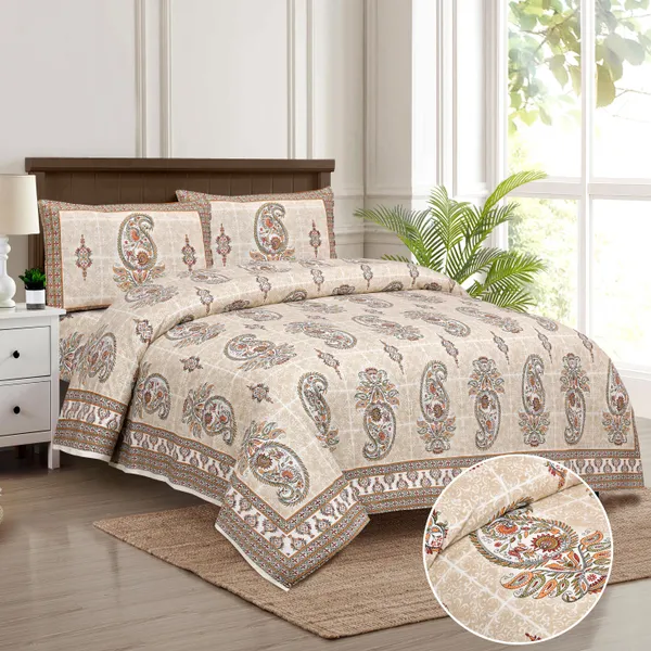 320_TC_katha_patchwork_design_King_Size_Premium_Cotton_Bedsheet_With_Two_Pillow_Covers_-_275_X_275_cm_(King_size)