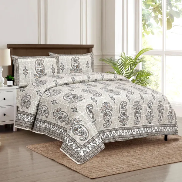 320_TC_katha_patchwork_design_King_Size_Premium_Cotton_Bedsheet_With_Two_Pillow_Covers_-_275_X_275_cm_(King_size)