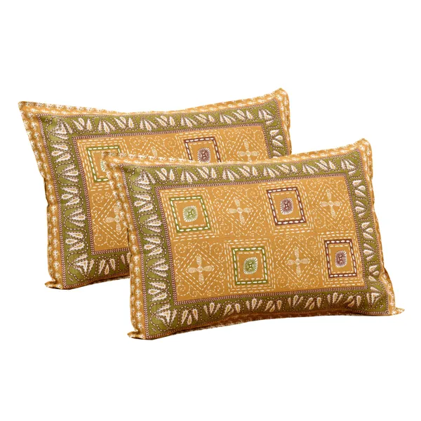 320_TC_katha_patchwork_design_King_Size_Premium_Cotton_Bedsheet_With_Two_Pillow_Covers_-_275_X_275_cm_(King_size)