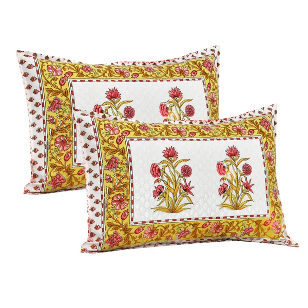 380_TC_jaipuri_print_100%_Cotton_Bedsheet_With_Two_Pillow_Covers_/_handblock_print_bedsheet_-_275_X_275_cm_(King_size)