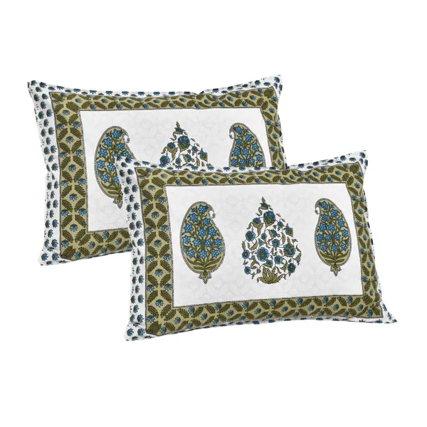 380_TC_jaipuri_print_100%_Cotton_Bedsheet_With_Two_Pillow_Covers_/_handblock_print_bedsheet_-_275_X_275_cm_(King_size)