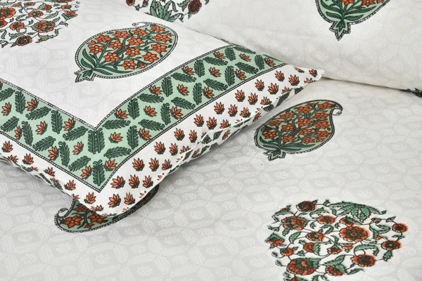 380_TC_jaipuri_print_100%_Cotton_Bedsheet_With_Two_Pillow_Covers_/_handblock_print_bedsheet_-_275_X_275_cm_(King_size)