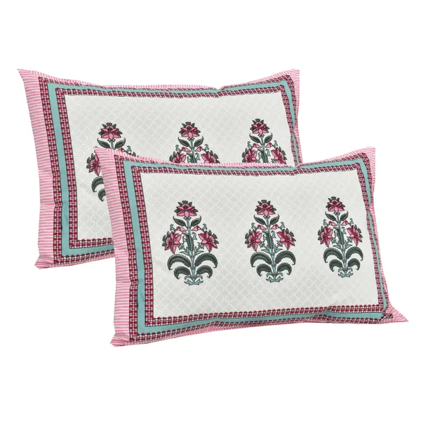380_TC_jaipuri_print_100%_Cotton_Bedsheet_With_Two_Pillow_Covers_/_handblock_print_bedsheet_-_275_X_275_cm_(King_size)