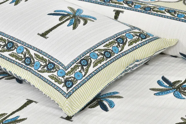 380_TC_jaipuri_print_100%_Cotton_Bedsheet_With_Two_Pillow_Covers_/_handblock_print_bedsheet_-_275_X_275_cm_(King_size)