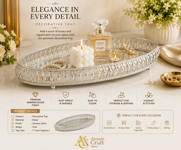 Silver_Metal_Oval_Mirrored_Decorative_Tray