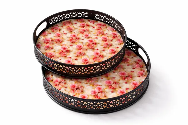 Metal_Floral_Print_Round_Serving_Tray_Set_Of_2