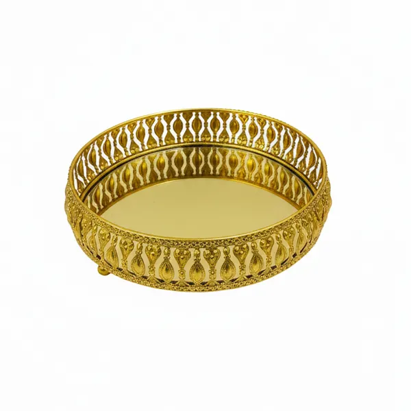 Golden_Metal_Filigree_Round_Decorative_Tray