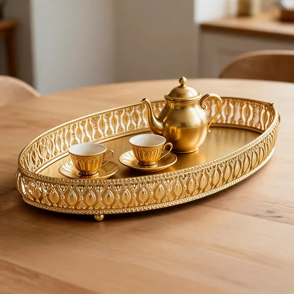 Golden_Metal_Oval_Decorative_Serving_Tray
