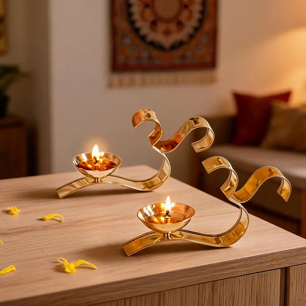 Brass_Swan_Design_Decorative_Diya_Oil_Lamp_Set