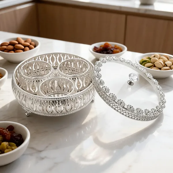 Silver_Metal_Round_Dry_Fruit_Box_With_Studded_Lid