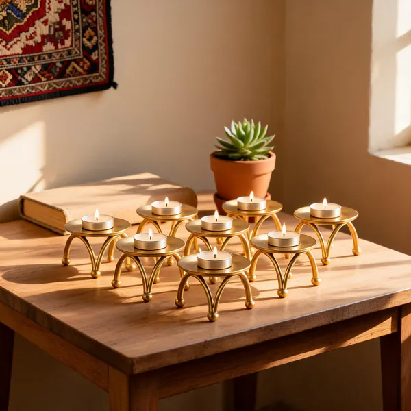 Gold_Metal_Tripod_Tealight_Candle_Holder_Set_Of_28