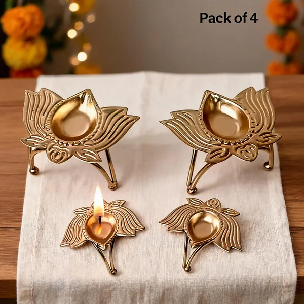 Brass_Lotus_Shaped_Oil_Diyas_Pack_Of_4