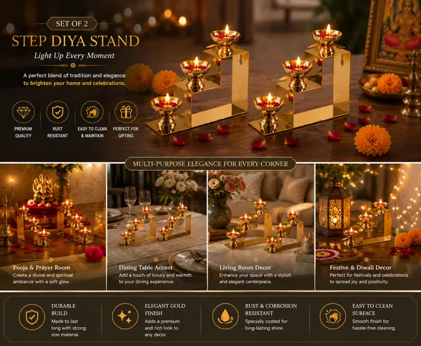 Golden_Brass_Stepped_Diya_Stand_With_Three_Tier_Oil_Lamps_Set_of_2