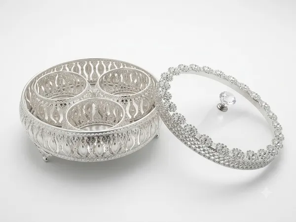 Silver_Metal_Round_Dry_Fruit_Box_With_Studded_Lid