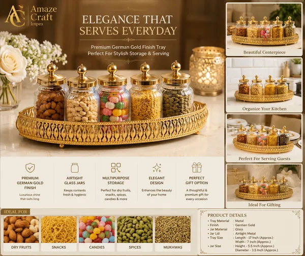 Golden_Metal_Oval_Decorative_Serving_Tray
