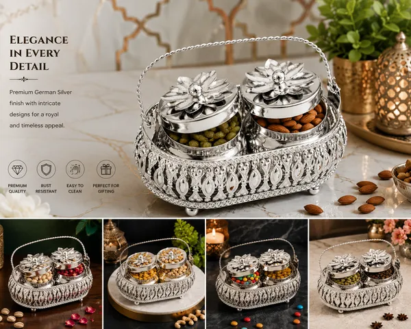 Silver_Metal_Floral_Twin_Jar_Dry_Fruit_Container_With_Basket
