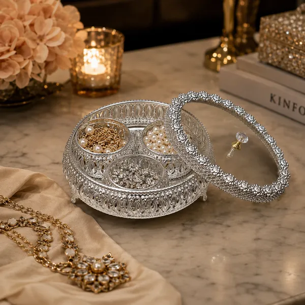 Silver_Metal_Round_Dry_Fruit_Box_With_Studded_Lid