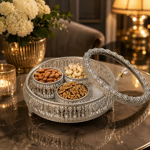 Silver_Metal_Round_Dry_Fruit_Box_With_Studded_Lid