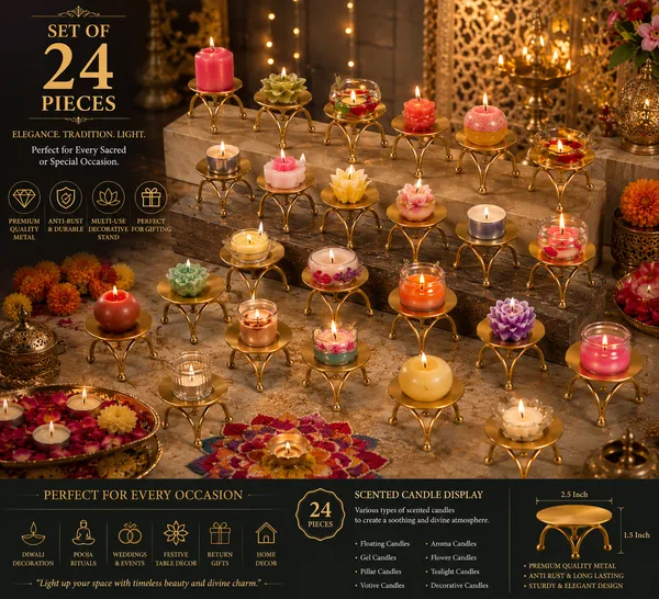 Gold_Metal_Tripod_Tealight_Candle_Holder_Set_Of_28
