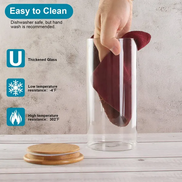 Airtight_Glass_Food_Storage_Jars_Canister/Kitchen_Snacks_Container_Set_with_Natural_Bamboo_Lids,_1400ml,_set_of_2