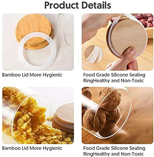 Glass_Cylinder_Airtight_Food_Storage_Container,_Canister_Jar_with_Bamboo_Lid_&_Silicone_Sealing_Ring,_270ml,_set_of_6