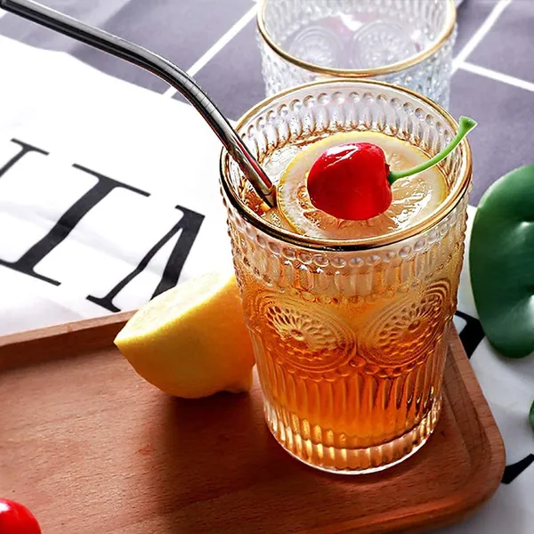 _Premium_Embossed_Romantic_Water_Glassware_Drinking_Glass_Tumblers_Set_for_Juice,_Cocktail,_Beverages,_Beer,_Whiskey_(Transparent)_-_Set_of_6