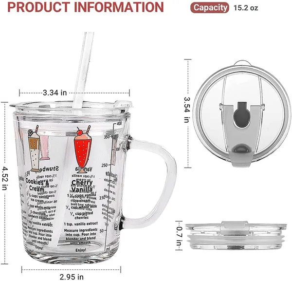 Cartoon_Printed_Design_Glass_Drinking_Mug_with_Handle_and_Clear_Lid_with_Scale_Straw_for_Coffee,Juice,Milk_and_Multiple_Usage_Sipper_400_ml_(Set_of_3)