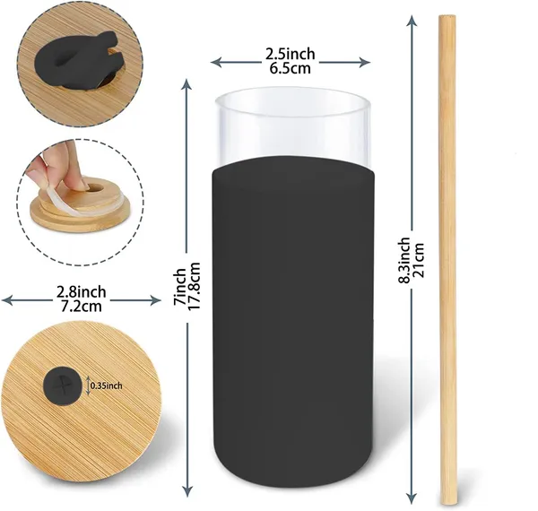 Glass_Tumbler_with_Bamboo_Lid_and_Straw_400ml,_Reusable_Glass_Drinking_Sipper_Bottle_with_Silicone_Protective_Sleeve_for_Iced_Coffee,_Smoothies,_Cocktails,_Any_Hot_&_Cold_Beverages_(Pack_of_1)