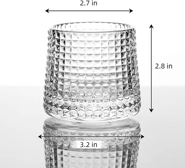 _Old_Fashioned_Dancing_Whiskey_Glass_Set_of_6_with_Rotatable_Bottom,_Premium_Square_Diamond_Design_Glasses_for_Scotch,Bourbon,Vodka,_Juice,_and_Cocktails_(180ml)