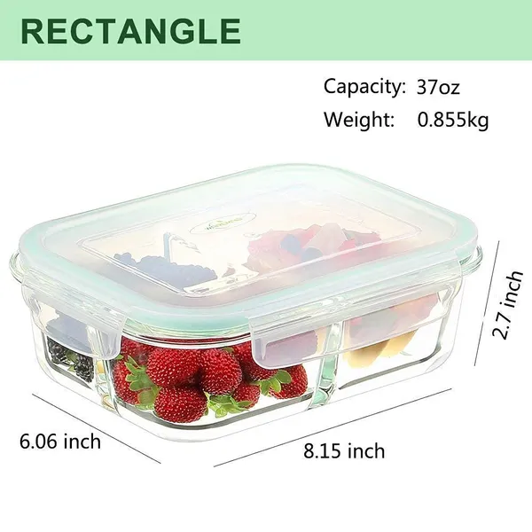 Glass_Meal_Prep_Containers_3_Compartment,_Glass_Food_Storage_Containers_with_Airtight_Lids,_Lunch_Boxes,_BPA-Free_&_Leak_Proof_(Rectangle_-Multicolor)_(Pack_of_1)
