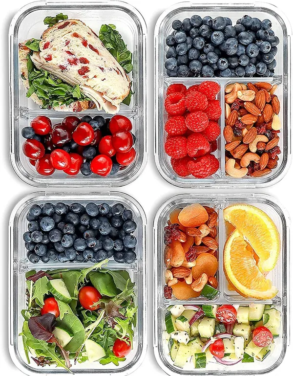Glass_Meal_Prep_Containers_3_Compartment,_Glass_Food_Storage_Containers_with_Airtight_Lids,_Lunch_Boxes,_BPA-Free_&_Leak_Proof_(Rectangle_-Multicolor)_(Pack_of_1)